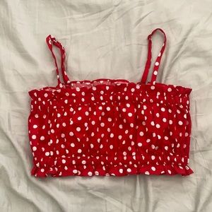 Polka dot crop top